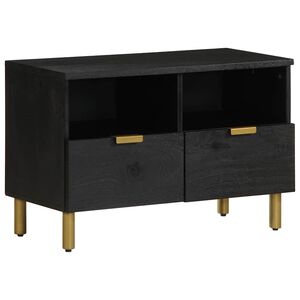 vidaXL Meuble TV noir 70x33x46 cm bois d'ing&eacute;nierie