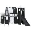 vidaXL Lit mezzanine pour enfants Noir 99,5 x 190 cm M&eacute;tал