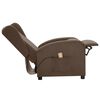 vidaXL Fauteuil de massage Taupe Tissu