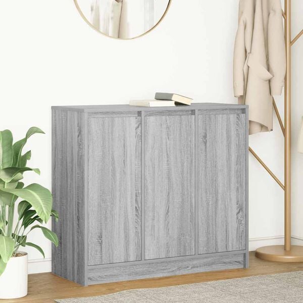vidaXL Buffet sonoma gris 85x34x76 cm bois d'ing&eacute;nierie
