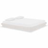 vidaXL Cadre de lit sans matelas blanc bois massif