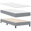 vidaXL Lit &agrave; ressorts avec matelas Gris clair 200 x 90 cm tissu