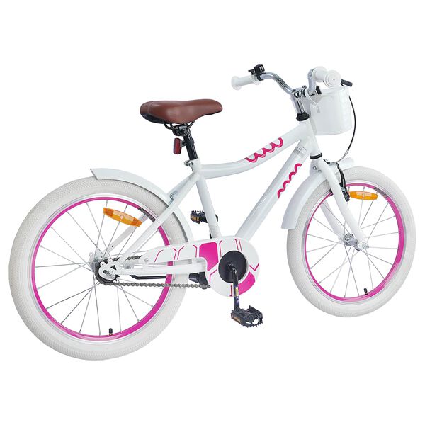 vidaXL V&eacute;lo pour Enfants 18 Pouces pour les 5-7 ans Blanc
