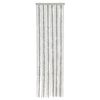 vidaXL Rideau anti-mouches gris clair et blanc 56x200 cm chenille