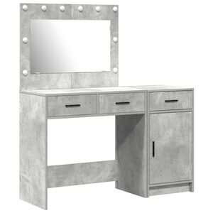 vidaXL Table de Toilette 2 pcs Gris 40 x 41 x 75 cm Bois d'ing&eacute;nierie
