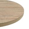 vidaXL Table de bistro MDF et acier Rond 80 x 75 cm Couleur de ch&ecirc;ne