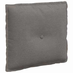 vidaXL Coussin de Dos Gris clair 50 x 45 cm Tissu en velours c&ocirc;tel&eacute;