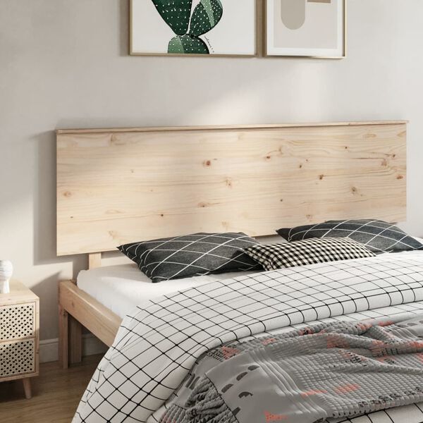 vidaXL T&ecirc;te de lit 204x6x82,5 cm Bois massif de pin
