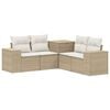 vidaXL Ensemble de Canap&eacute;s 5 pc Beige et blanc cr&egrave;me