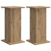 vidaXL Support de Plante 2 pcs Ch&ecirc;ne artisanal 30,5 x 30 x 60,5 cm