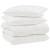 vidaXL Duvet d'hiver avec oreiller 3 pc Blanc Microfibre