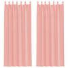 vidaXL Rideaux en voile avec passe-tringles 2 pcs rose