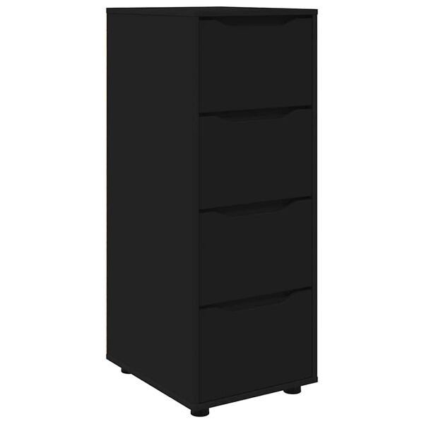 vidaXL Armoire de rangement Noir 40 x 48 x 105 cm Bois d'ingénierie