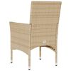 vidaXL Chaises de jardin avec coussins lot de 2 beige résine tressée