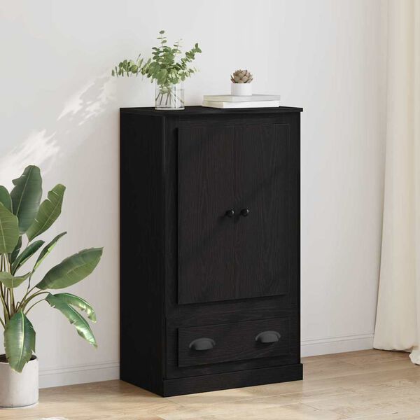 vidaXL Haut Armoire Ch&ecirc;ne noir 60 x 35,5 x 103,5 cm Bois d'ing&eacute;nierie