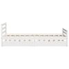vidaXL Cadre de lit sans matelas blanc 100x200 cm bois de pin massif