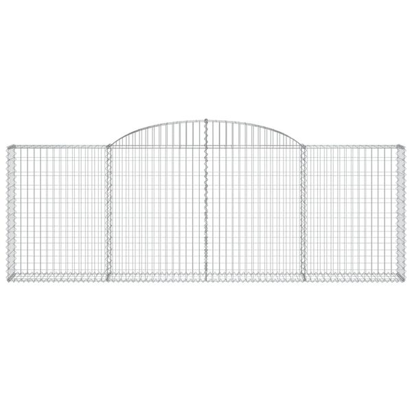 vidaXL Paniers à gabions arqués 20 pcs 300x30x100/120 cm fer galvanisé