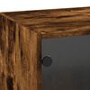 vidaXL Armoire murale avec portes en verre chêne fumé 35x37x100 cm