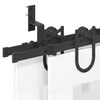 vidaXL Kit de quincaillerie de porte coulissante 200 cm Acier Noir