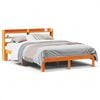 vidaXL Cadre de lit sans matelas cire marron 120x190cm bois pin massif