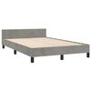 vidaXL Cadre de lit sans matelas gris clair 120x190 cm velours