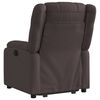 vidaXL Fauteuil inclinable &eacute;lectrique marron fonc&eacute; tissu