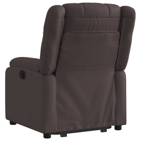 vidaXL Fauteuil inclinable &eacute;lectrique marron fonc&eacute; tissu