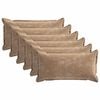 vidaXL Housse de coussin 6 pcs HOUTEN Marron 40 x 80 cm Tissu Chenille