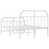 vidaXL Cadre de lit métal sans matelas et pied de lit blanc 120x190 cm