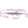 vidaXL Cadre de lit avec tables de chevet Naturel 200 x 210 cm
