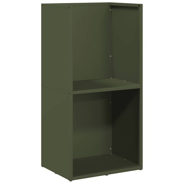 vidaXL Portant de bois chauffage vert olive 40x30x80 cm