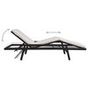 vidaXL Chaise longue avec coussin Résine tressée Noir