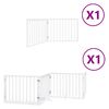 vidaXL Barri&egrave;re pour chien porte pliable 6panneaux blanc bois peuplier