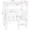 vidaXL Lit pour chien Blanc 65,5x50,5x70 cm Bois de pin solide