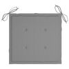 vidaXL Chaises de jardin et coussins gris lot de 6 Bois de teck massif