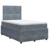 vidaXL Lit boxspring avec matelas Gris fonc&eacute; 120 x 190 cm Velours