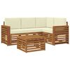 vidaXL Ensemble de canap&eacute;s d'ext&eacute;rieur 5 pc Naturel et Cr&egrave;me Polyester