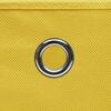 vidaXL Bo&icirc;tes de rangement et couvercles 10 pcs Jaune 32x32x32cm Tissu