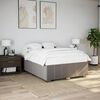 vidaXL Cadre de lit sans matelas taupe 140x190 cm tissu