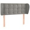 vidaXL T&ecirc;te de lit avec oreilles Gris clair 93x23x78/88 cm Velours
