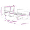 vidaXL Cadre de lit sans matelas 100x200 cm bois massif de pin