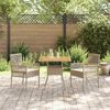 vidaXL Ensemble de salle &agrave; manger pour jardin 3 pcs Beige polyrotin