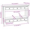 vidaXL Table console Naturel 115 x 32 x 76 cm Bois de Mahogany Massif