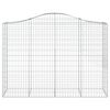 vidaXL Panier de gabions arqué 200x50x140/160 cm Fer galvanisé
