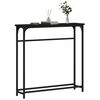 vidaXL Table console noir 75x19,5x75 cm bois d'ing&eacute;nierie