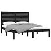 vidaXL Cadre de lit sans matelas noir 150x200 cm bois massif
