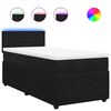 vidaXL Sommier &agrave; lattes de lit avec matelas Noir 90x190 cm Velours