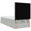 vidaXL Cadre de lit ottoman et matelas gris clair 90x200 cm velours