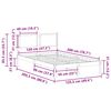 vidaXL Cadre de lit Gris clair 120 x 200 cm Pin massif
