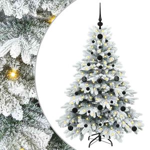 vidaXL Sapin de No&euml;l artificiel avec 150 LED Blanc 120 cm PE et PVC